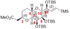 2-((2R,4aS,6S,7R,8S,8aS)-7,8-二((叔丁基二甲基硅)氧基)-6-((S,E)-1-((叔丁基二甲基硅)氧基)-3-(三甲基硅基)烯丙基)八氢吡喃[3,2-b]吡喃-2-基)乙酸甲酯
