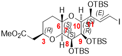 2-((2R,4aS,6S,7R,8S,8aS)-7,8-二((叔丁基二甲基硅基)氧)-6-((S,E)-1-((叔丁基二甲基硅基)氧)-3-碘代)八氢吡喃[3,2-b]吡喃-2-基)乙酸甲酯