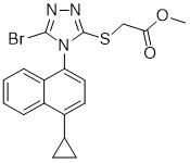 2-[[5-溴-4-(4-环丙基萘-1-基)-4H-1,2,4-三唑-3-基]硫基]乙酸甲酯